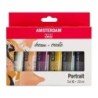 Amsterdam Standard Acrylic Portrait Colors Set, 6 x 20mL