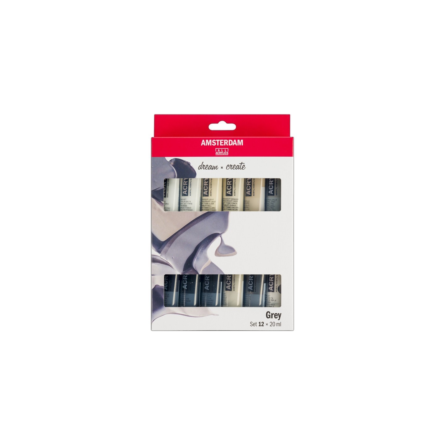Amsterdam Standard Acrylic Greys Set, 12 x 20mL