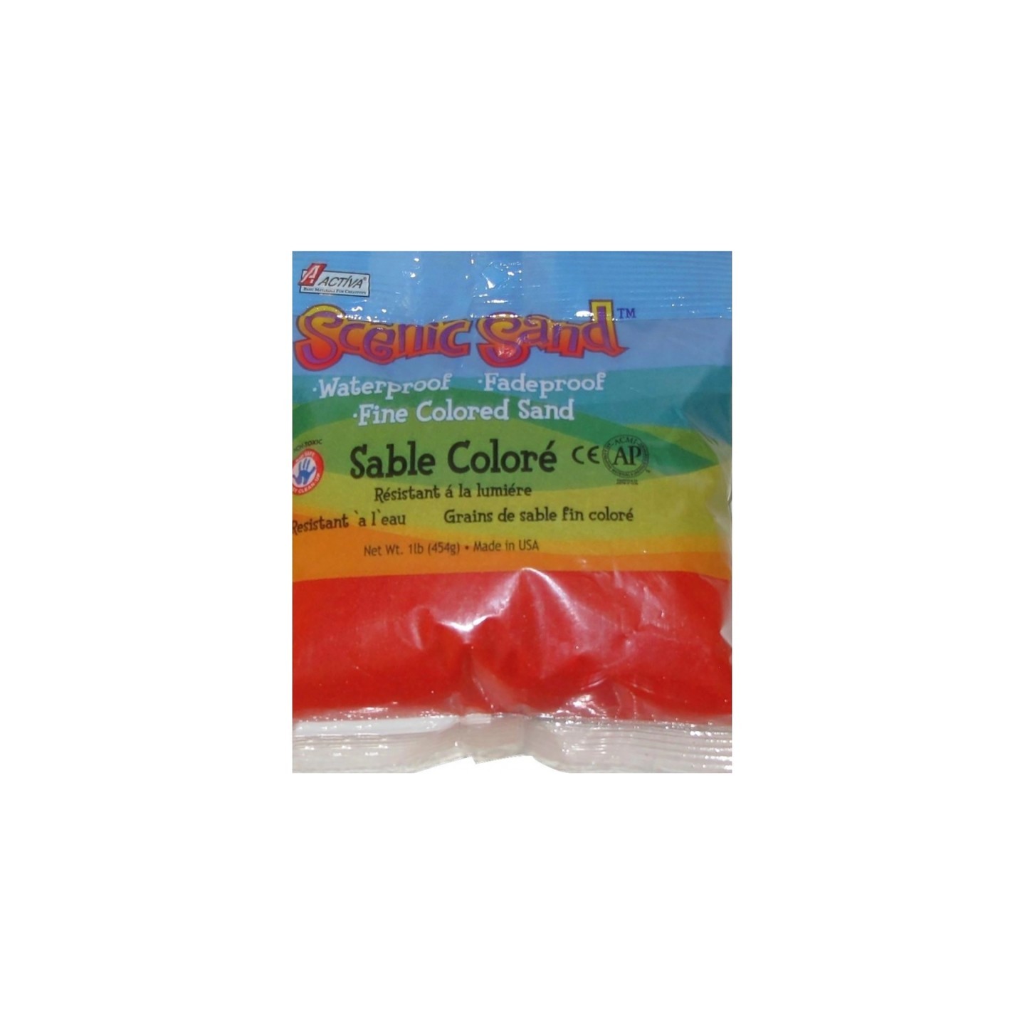 ACTÍVA Scenic Sand™ Craft Colored Sand, Bright Red, 1lb (454g) Bag