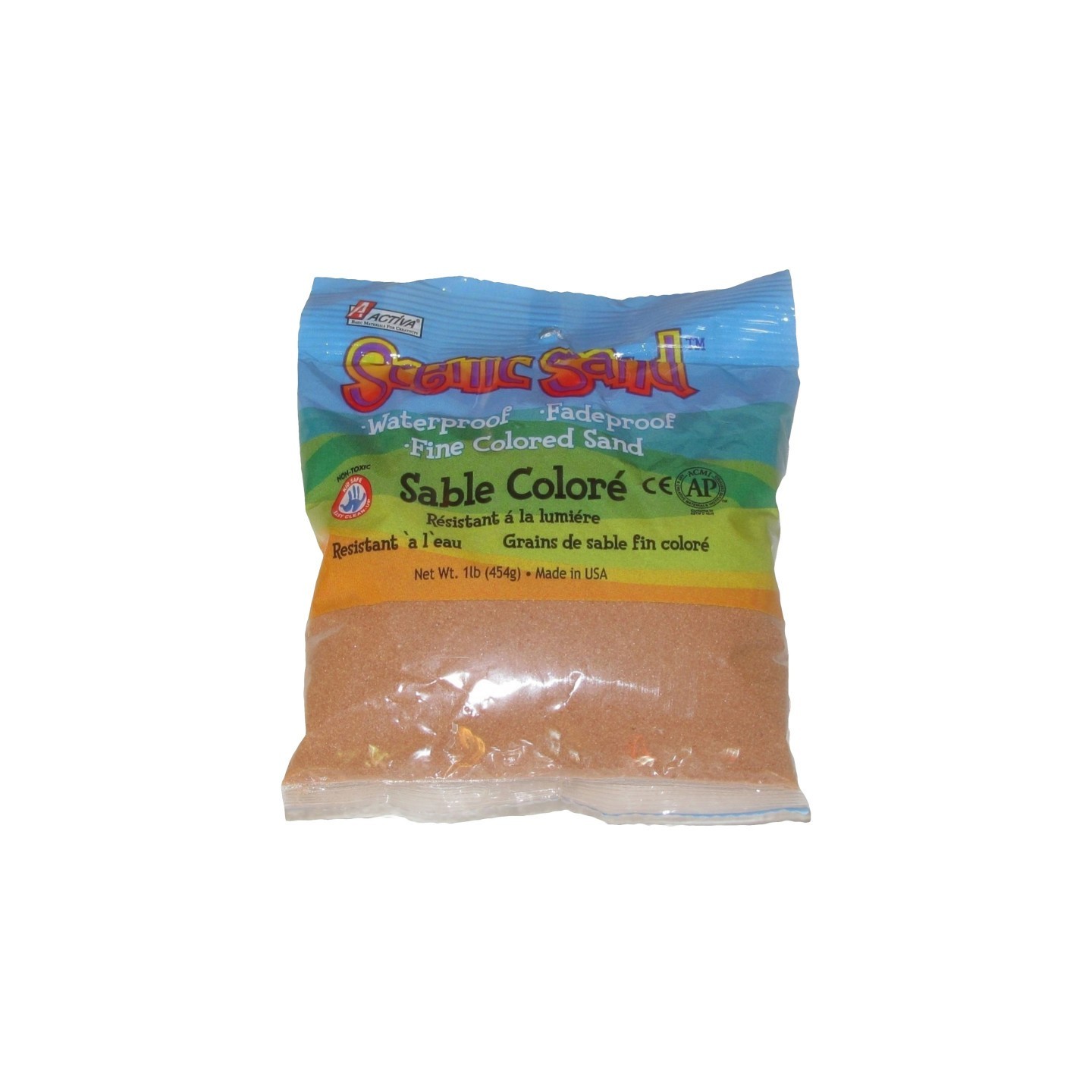 ACTÍVA Scenic Sand™ Craft Colored Sand, Cocoa Brown, 1 lb (454 g) Bag