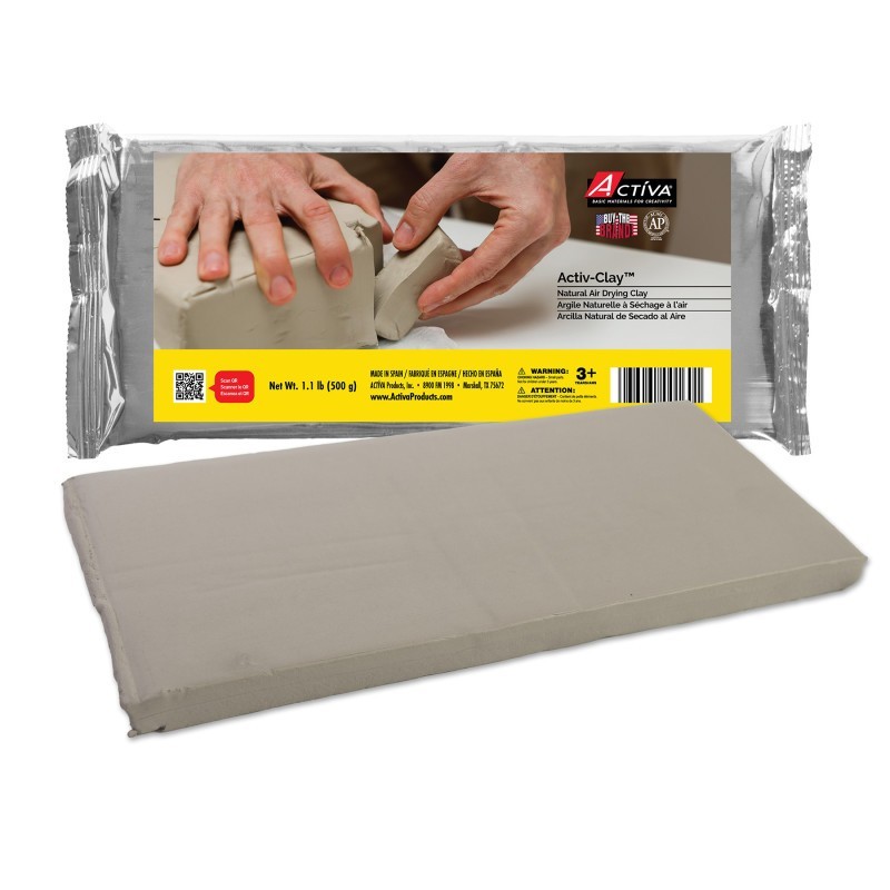 ACTÍVA Activ-Clay™ Air Drying Clay, Natural White, 1.1 lb (500 g)