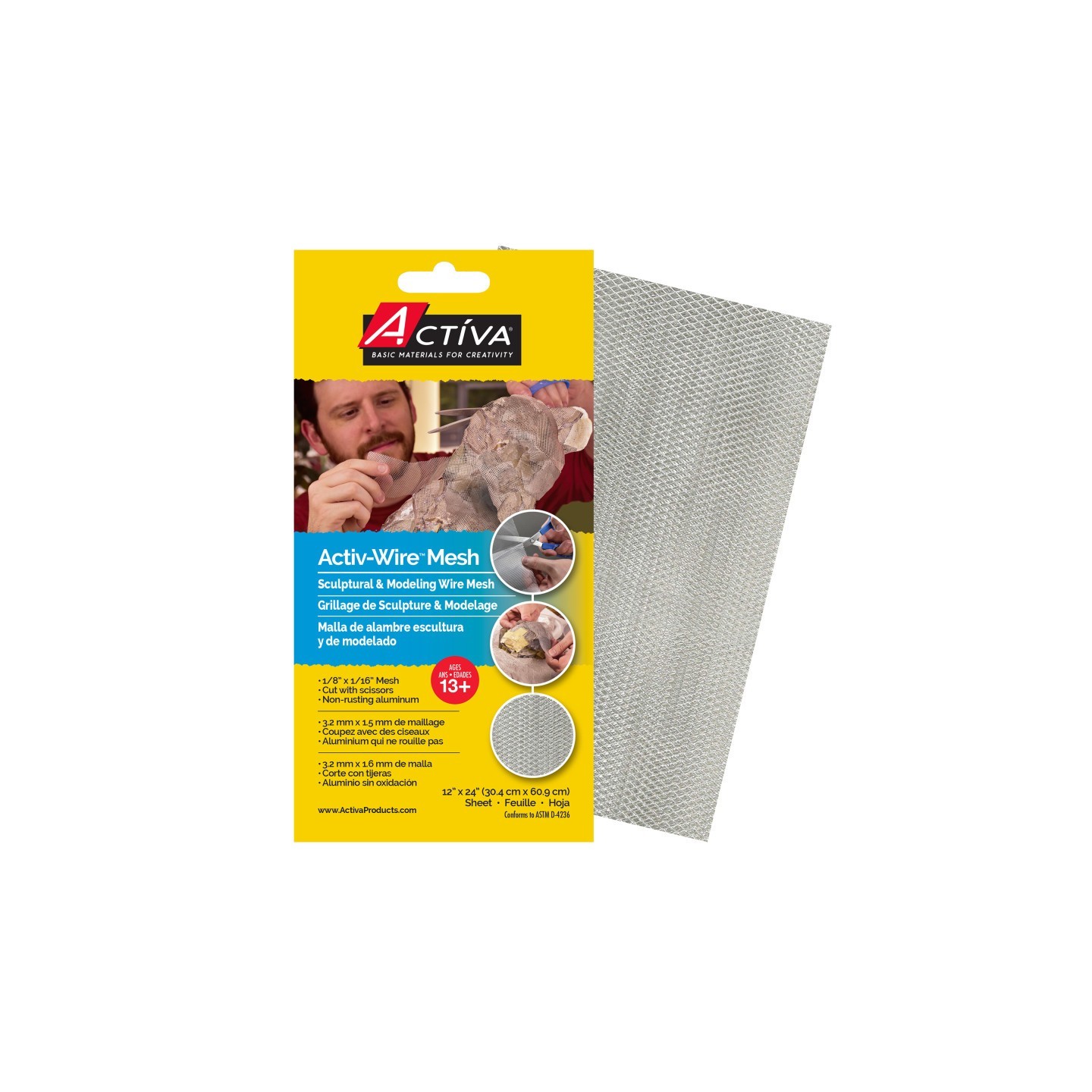 ACTÍVA Activ-Wire™ Mesh, Small Weave, 12 in. x 24 in. Sheet