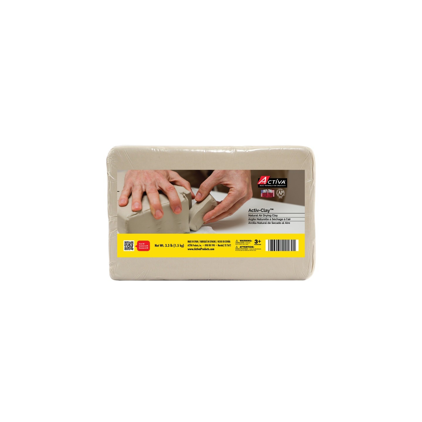 ACTÍVA Activ-Clay™ Air Dry Clay, White, 3.3 lbs.