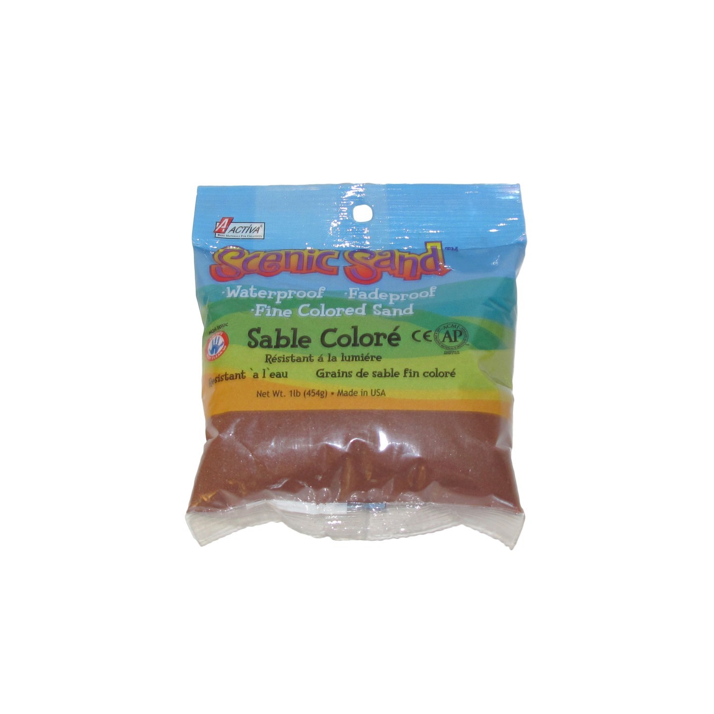 ACTÍVA Scenic Sand™ Craft Colored Sand, Dark Brown, 1 lb (454 g) Bag