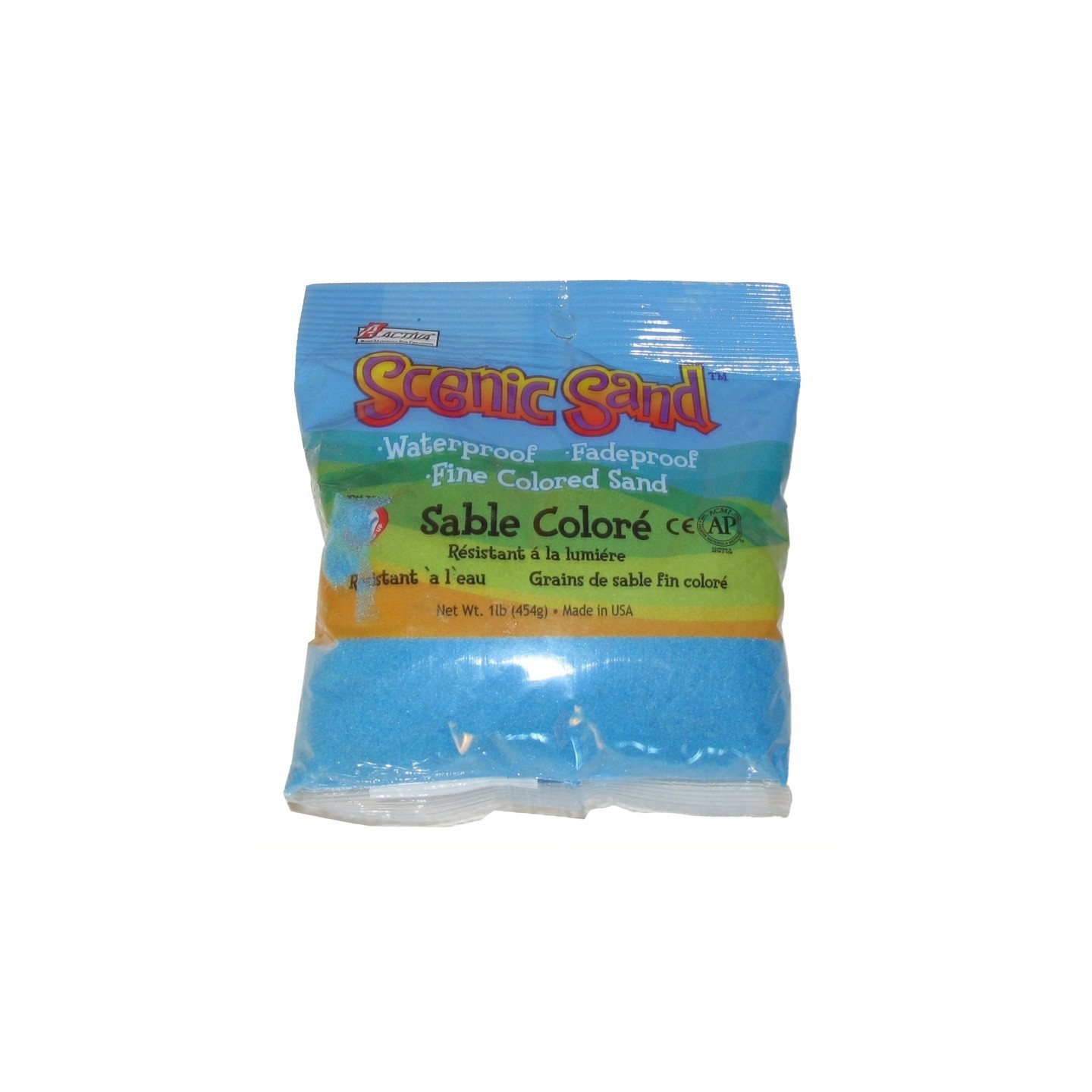 ACTÍVA Scenic Sand™ Craft Colored Sand, Light Blue, 1 lb (454 g) Bag