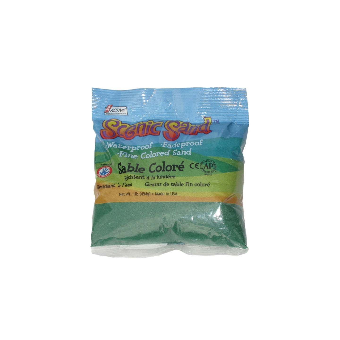 ACTÍVA Scenic Sand™ Craft Colored Sand, Forest Green, 1 lb (454 g) Bag