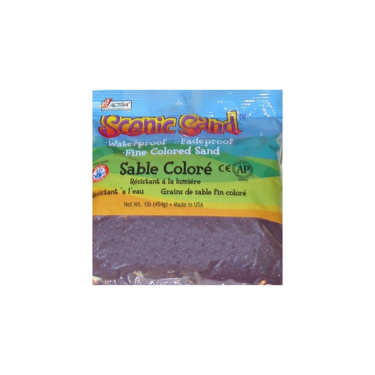 ACTÍVA Scenic Sand™ Craft Colored Sand, Purple, 1lb (454g) Bag