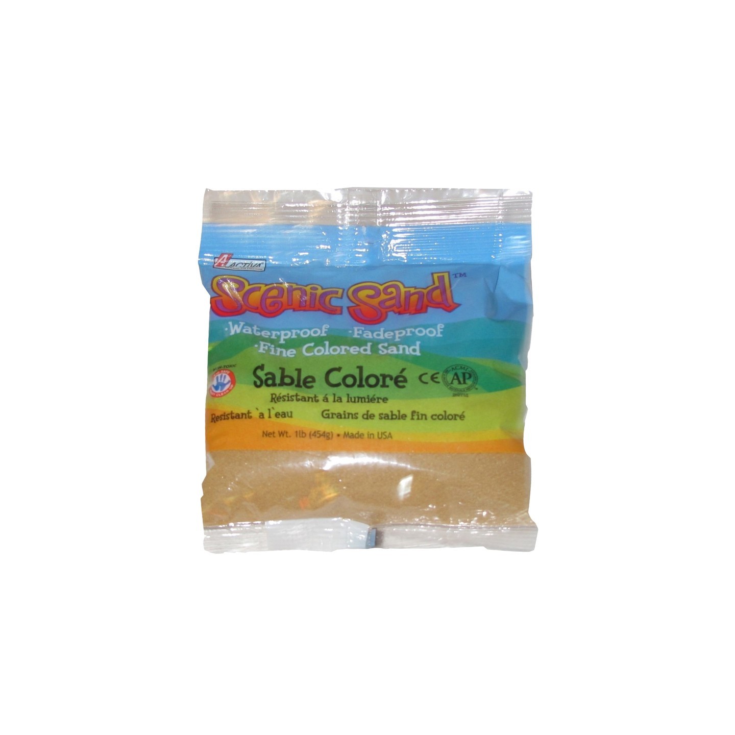 ACTÍVA Scenic Sand™ Craft Colored Sand, Light Brown, 1 lb (454 g) Bag