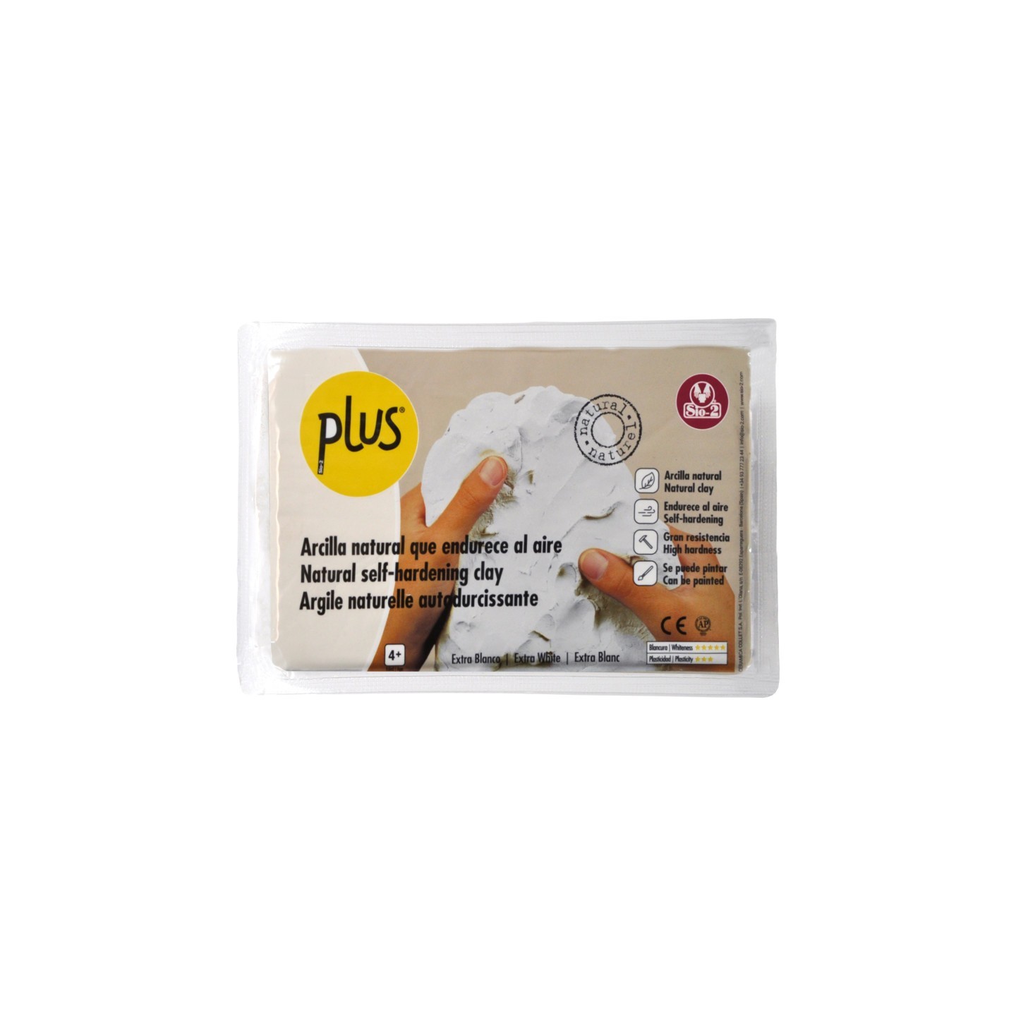 ACTÍVA PLUS Clay Air Dry Clay, Extra White, 2.2 lb (1 kg )
