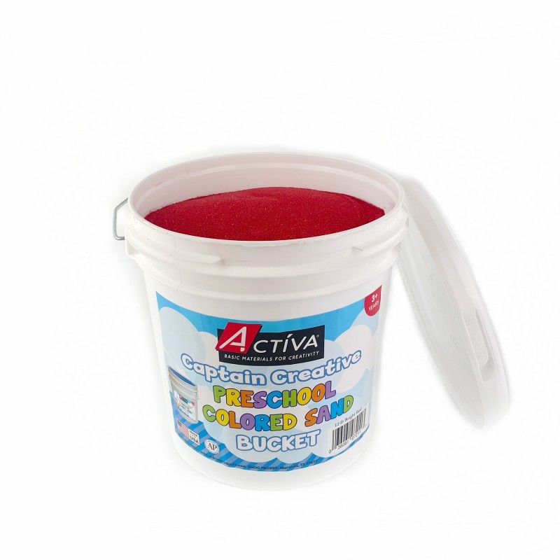 Captain Creative Preschool Colored Sand, Sand Art, Bright Red, 12 lb Bucket