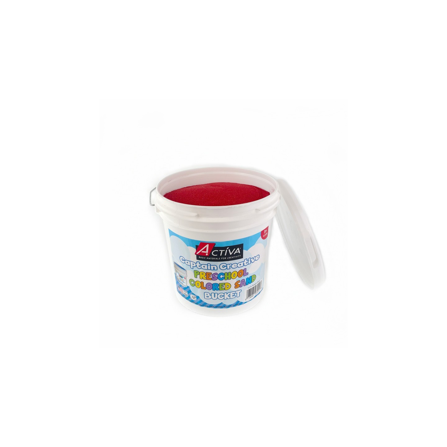 Captain Creative Preschool Colored Sand, Sand Art, Bright Red, 12 lb Bucket