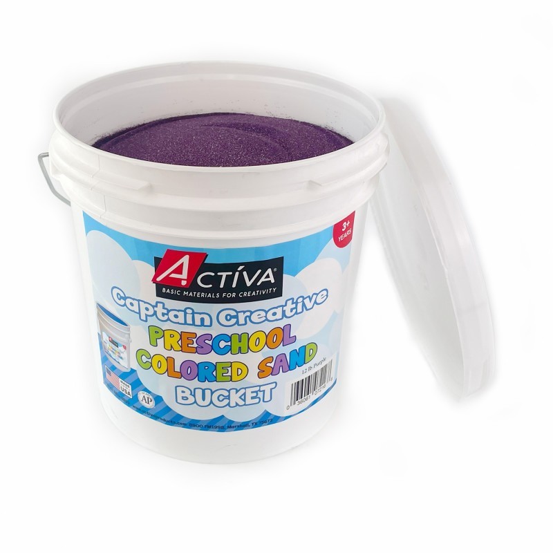 Captain Creative Preschool Colored Sand, Sand Art, Purple, 12 lb Bucket