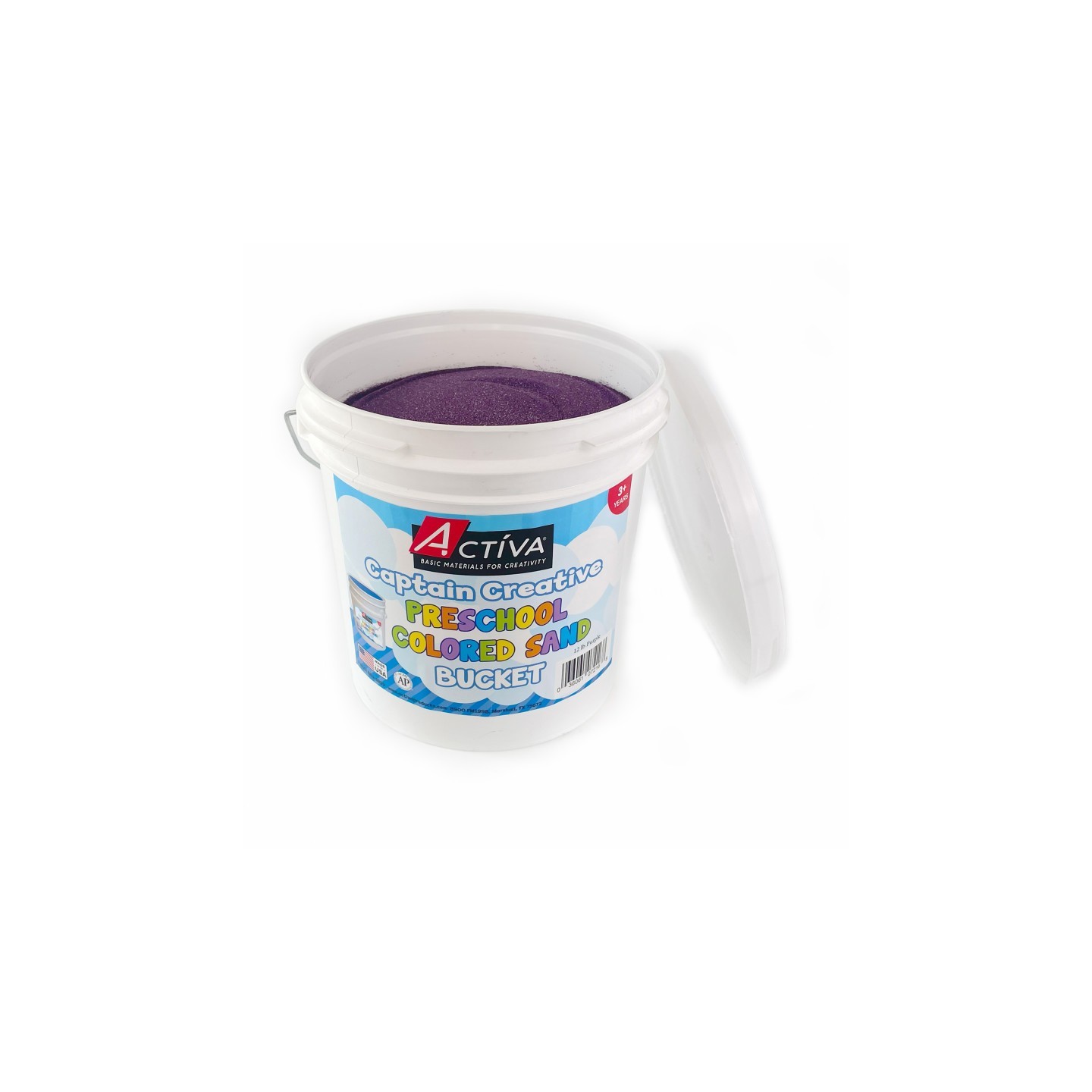 Captain Creative Preschool Colored Sand, Sand Art, Purple, 12 lb Bucket