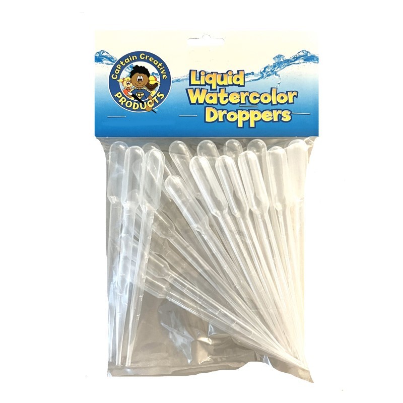 Captain Creative Liquid Watercolor Droppers, Pack of 40