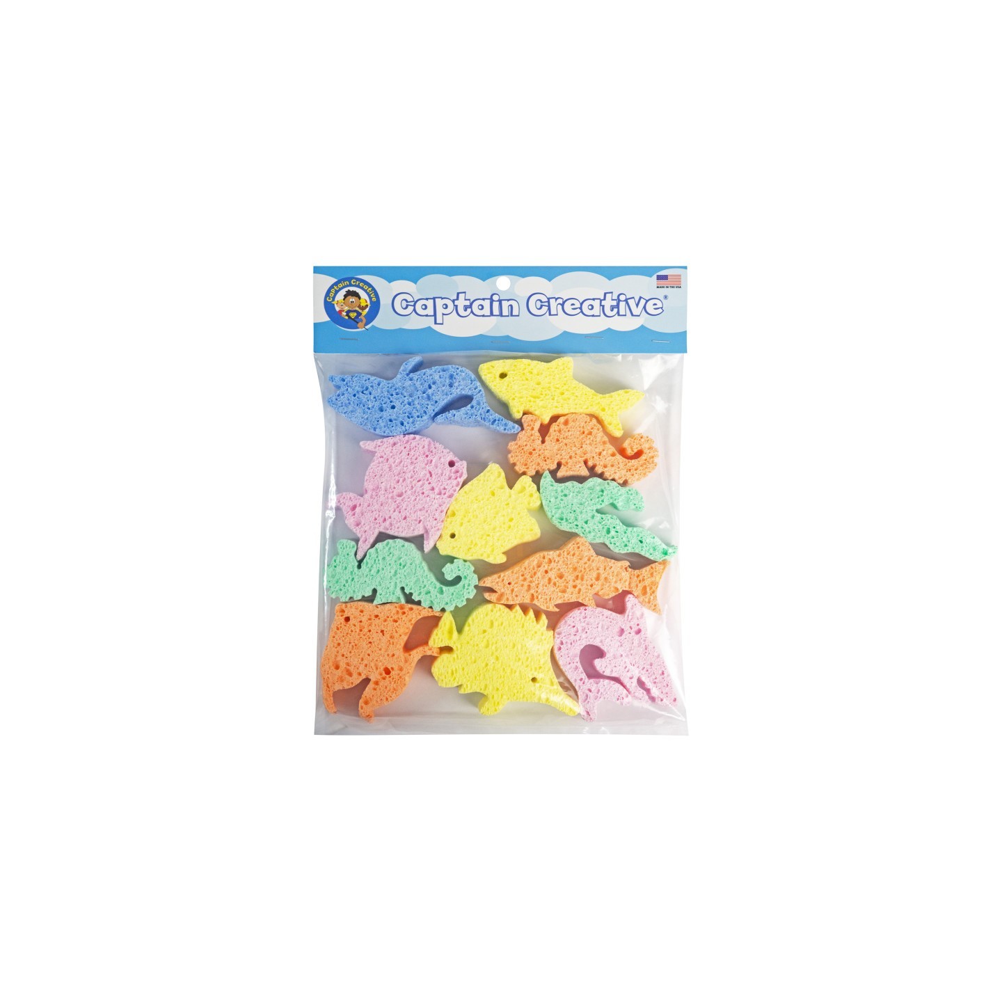 Captain Creative Super Sponges Sea Life Pack, 8 Pieces