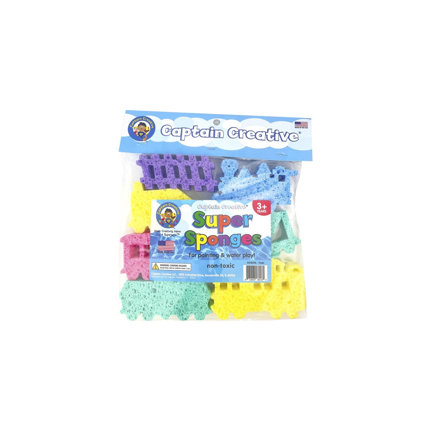 Captain Creative Super Sponges Train Pack