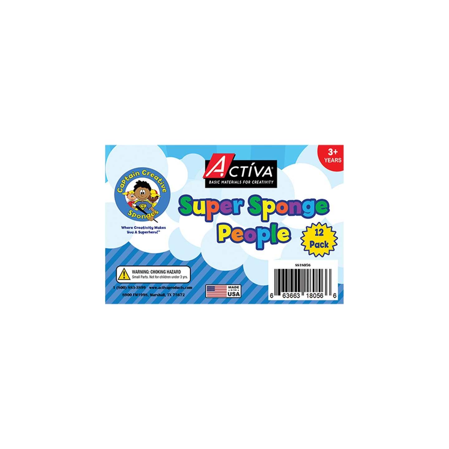 Captain Creative Super Sponges, People Shape, Pack of 12