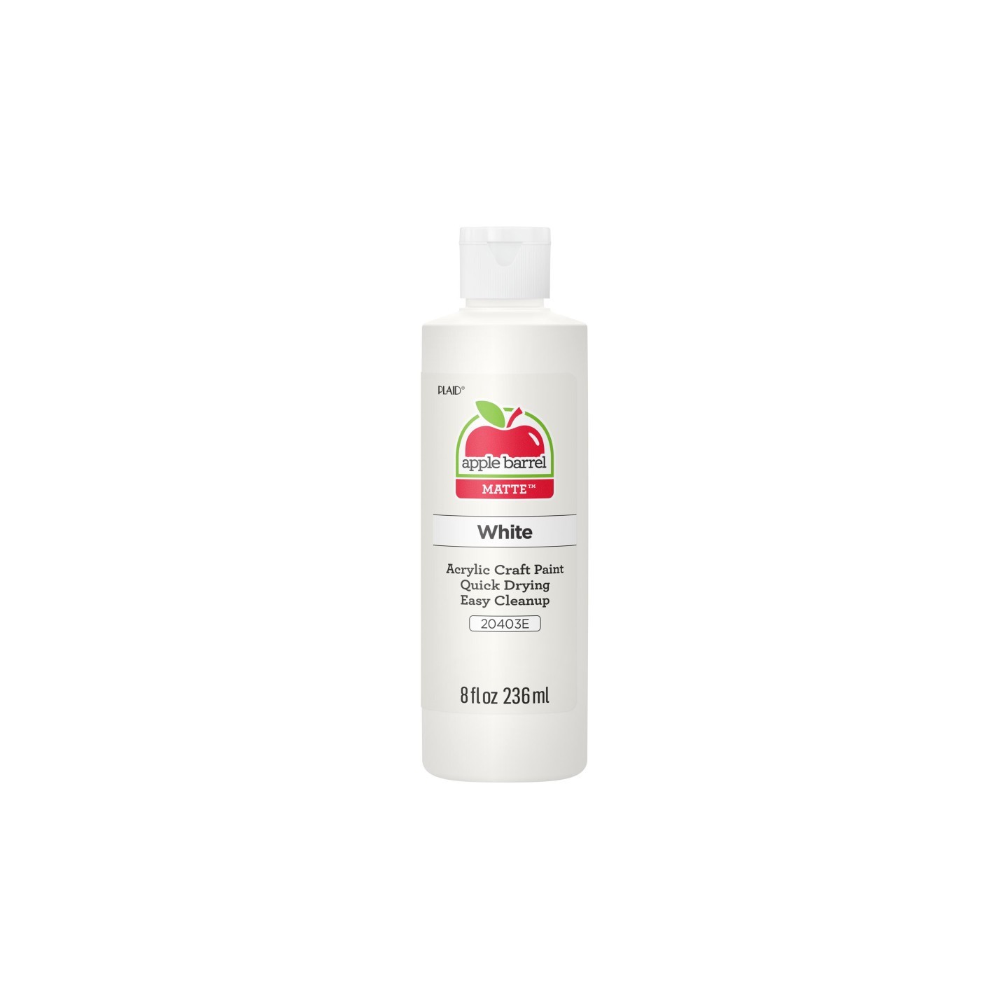 Apple Barrel Acrylic Paint Matte, 8oz., White