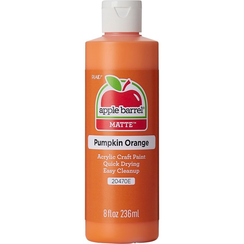 Apple Barrel Acrylic Paint Matte, 8oz., Pumpkin Orange