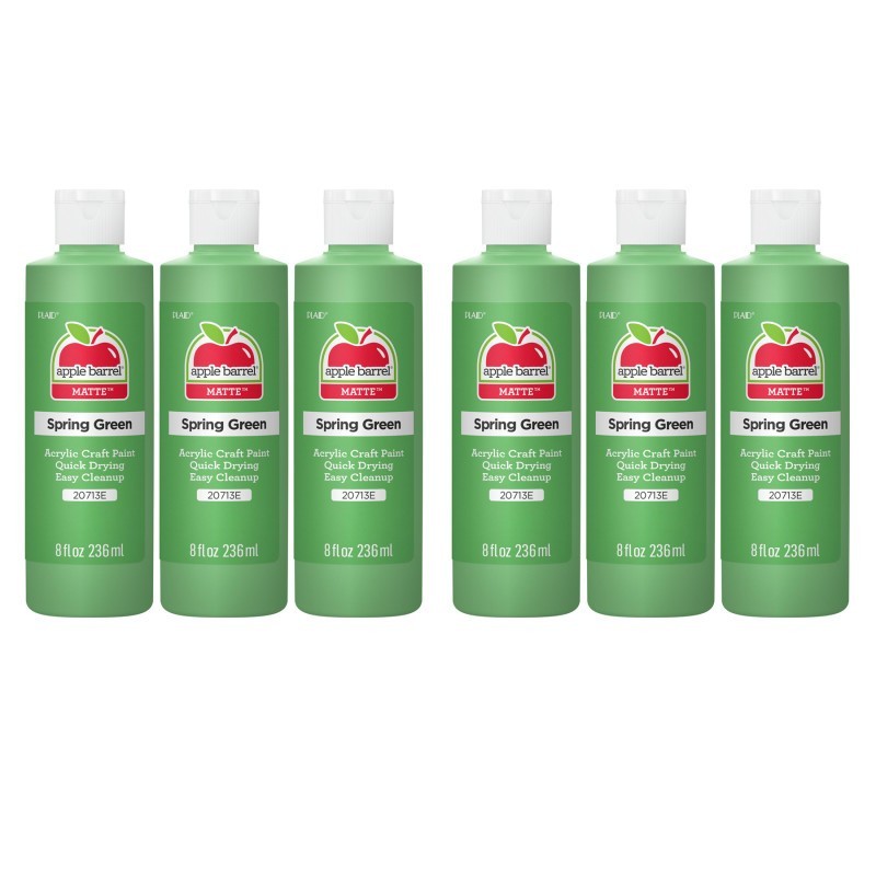 Apple Barrel Acrylic Paint Matte, 8oz., Spring Green, Pack of 6