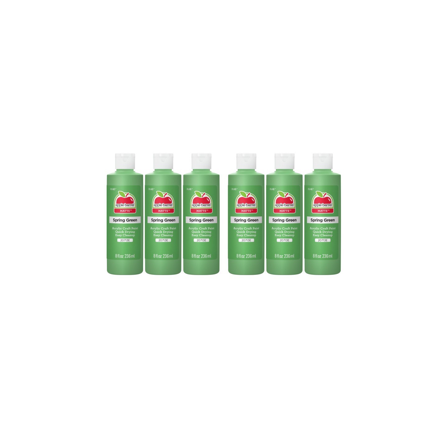 Apple Barrel Acrylic Paint Matte, 8oz., Spring Green, Pack of 6