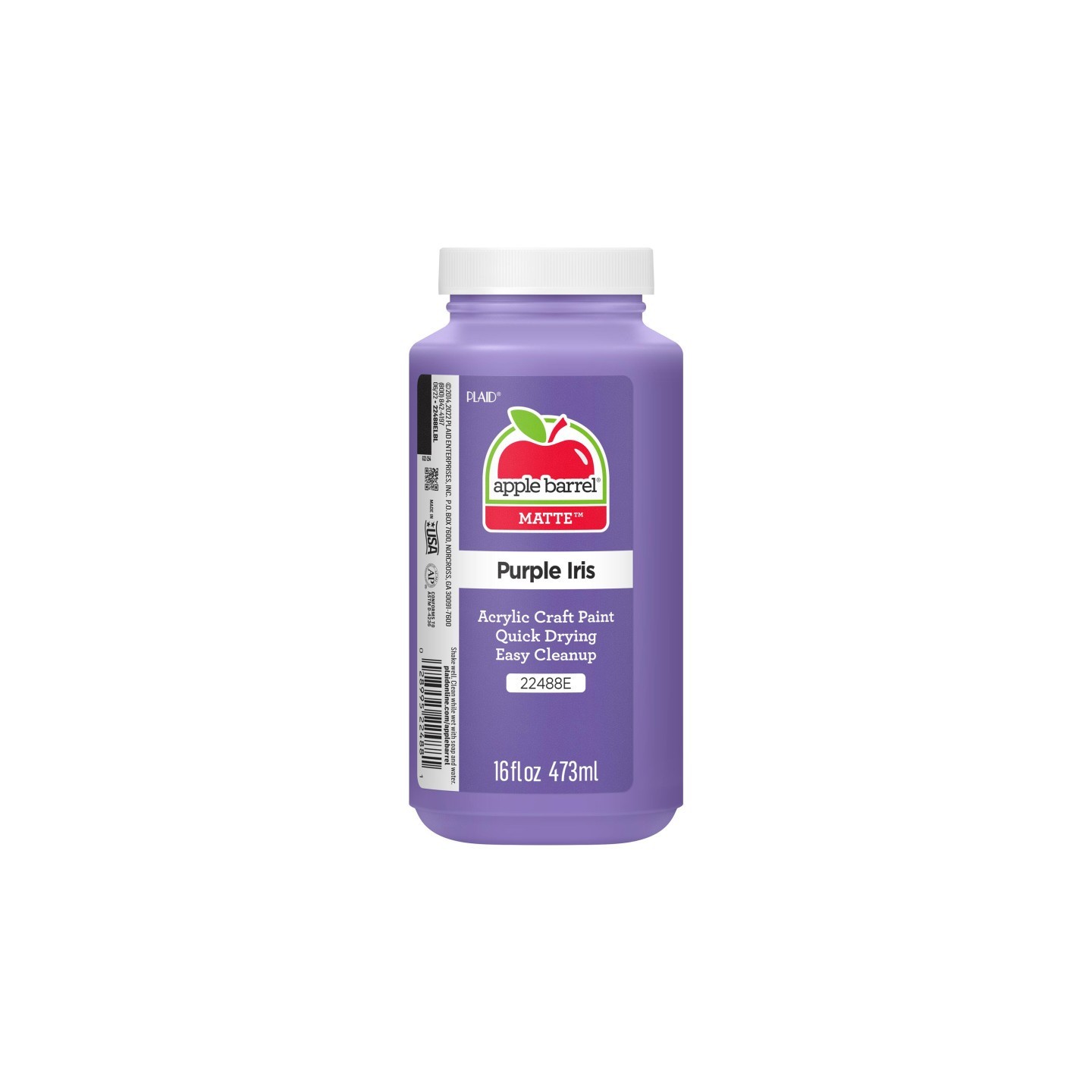 Apple Barrel Acrylic Paint Matte, 16oz., Purple Iris