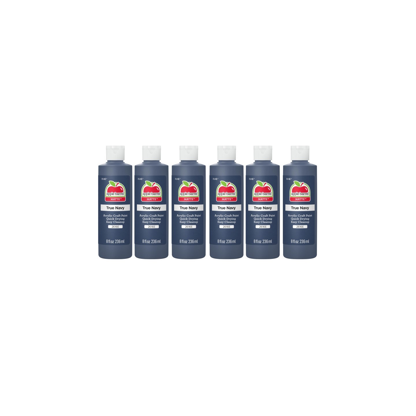 Apple Barrel Acrylic Paint Matte, 8oz., True Navy, Pack of 6
