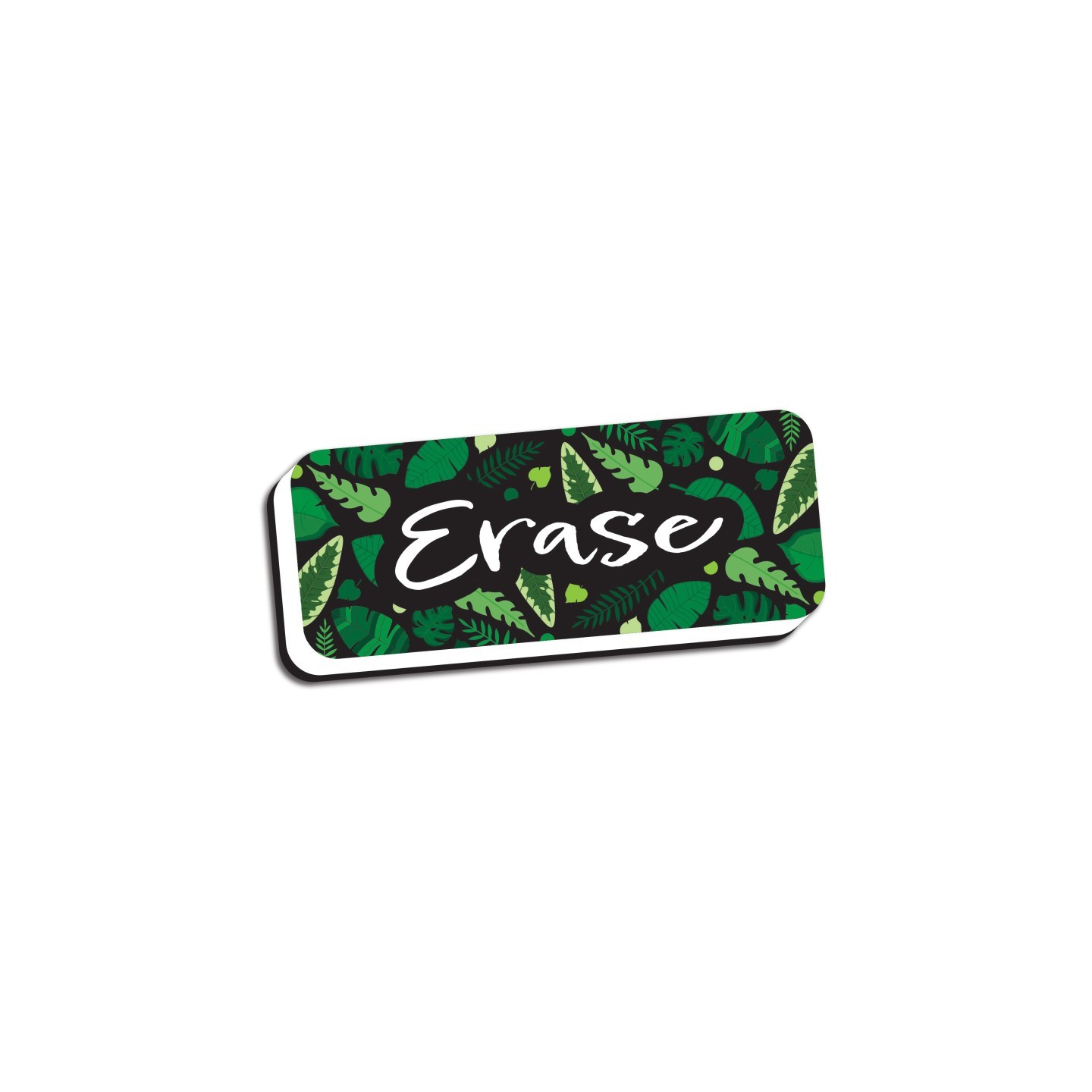 Ashley Productions® Magnetic Whiteboard Eraser, Greenery with Erase, 2" x 5"