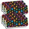 Ashley Productions® Magnetic Whiteboard Eraser, Colorful Assorted Paw Pattern, 2" x 5", Pack of 6