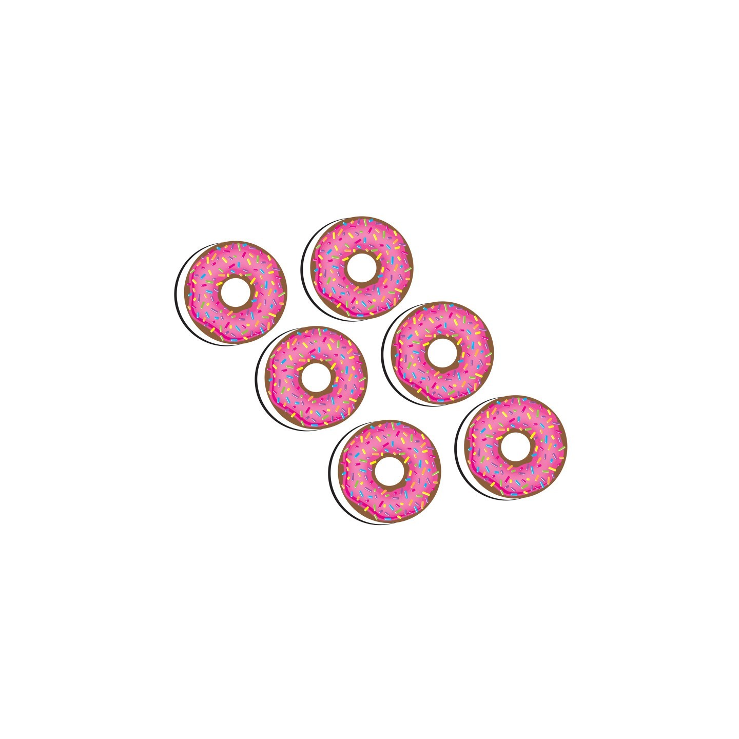 Ashley Productions® Magnetic Whiteboard Erasers, DonutFetti®, Pack of 6