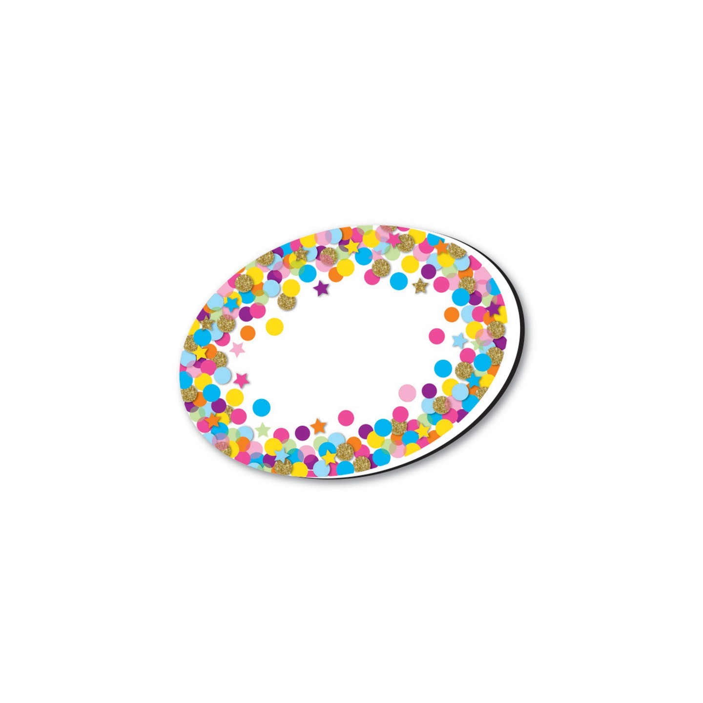 Ashley Productions® Magnetic Whiteboard Eraser, Oval Confetti