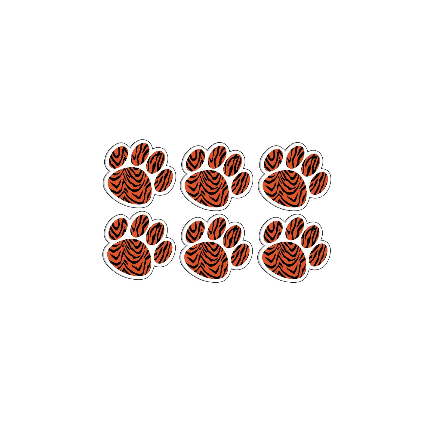 Ashley Productions® Magnetic Whiteboard Eraser, Tiger Paw, Pack of 6