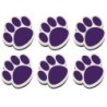 Ashley Productions® Magnetic Whiteboard Eraser, Purple Paw, Pack of 6
