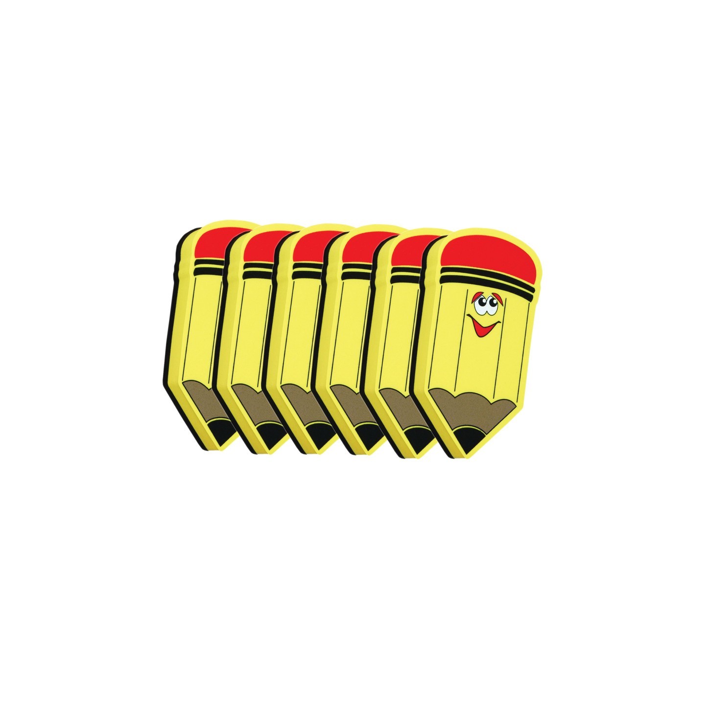 Ashley Productions® Magnetic Whiteboard Eraser, Pencil, Pack of 6