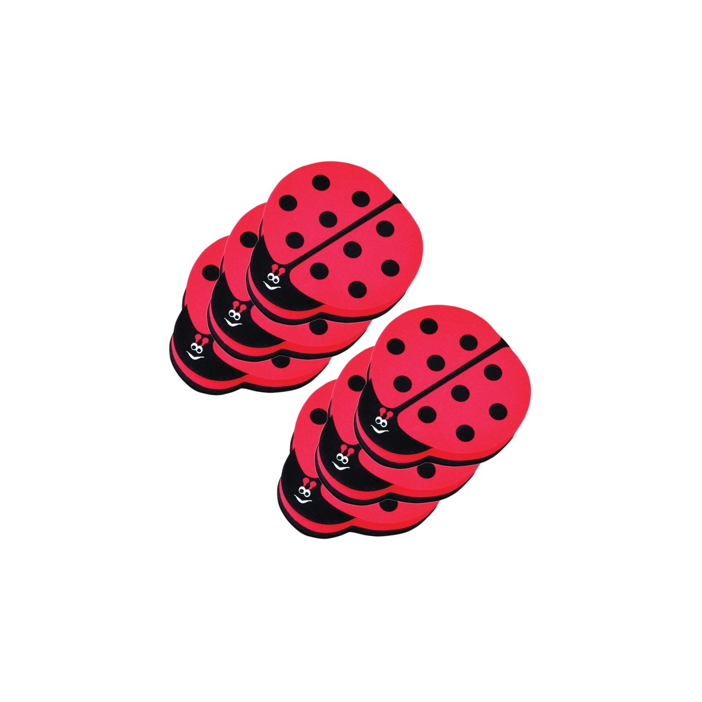 Ashley Productions® Magnetic Whiteboard Eraser, Ladybug, Pack of 6