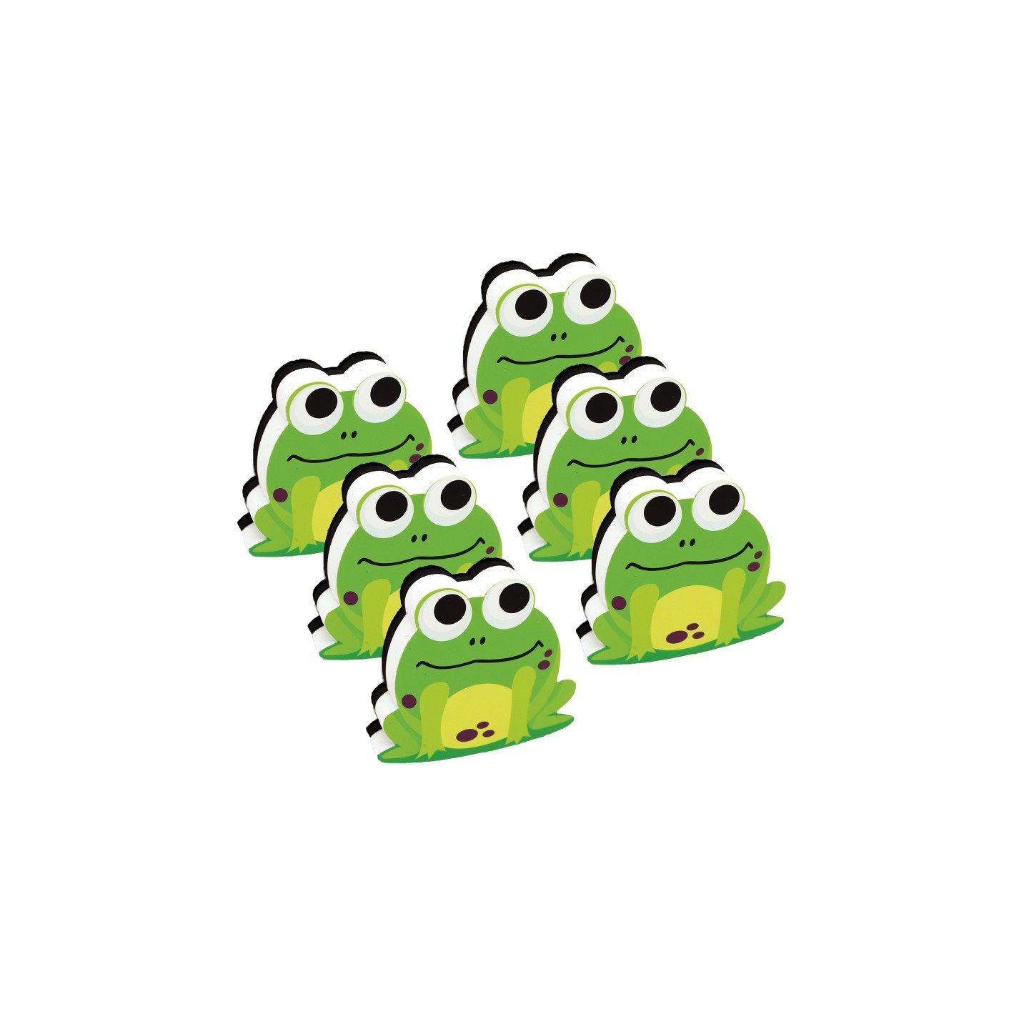 Ashley Productions® Magnetic Whiteboard Eraser, Frog, Pack of 6