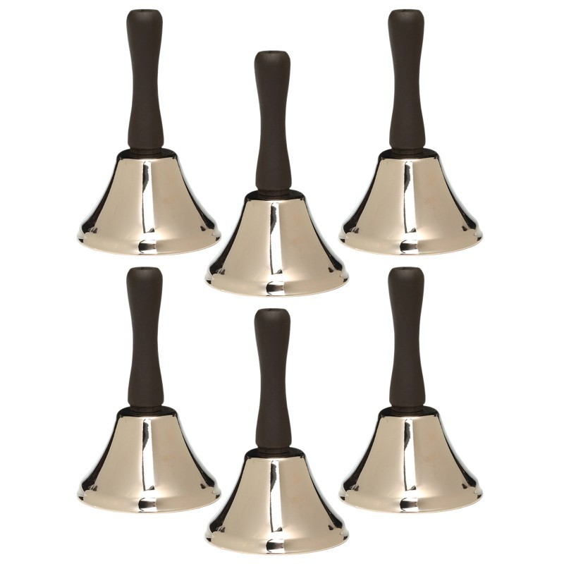 Ashley Productions® Steel Hand Bell, 4", Pack of 6