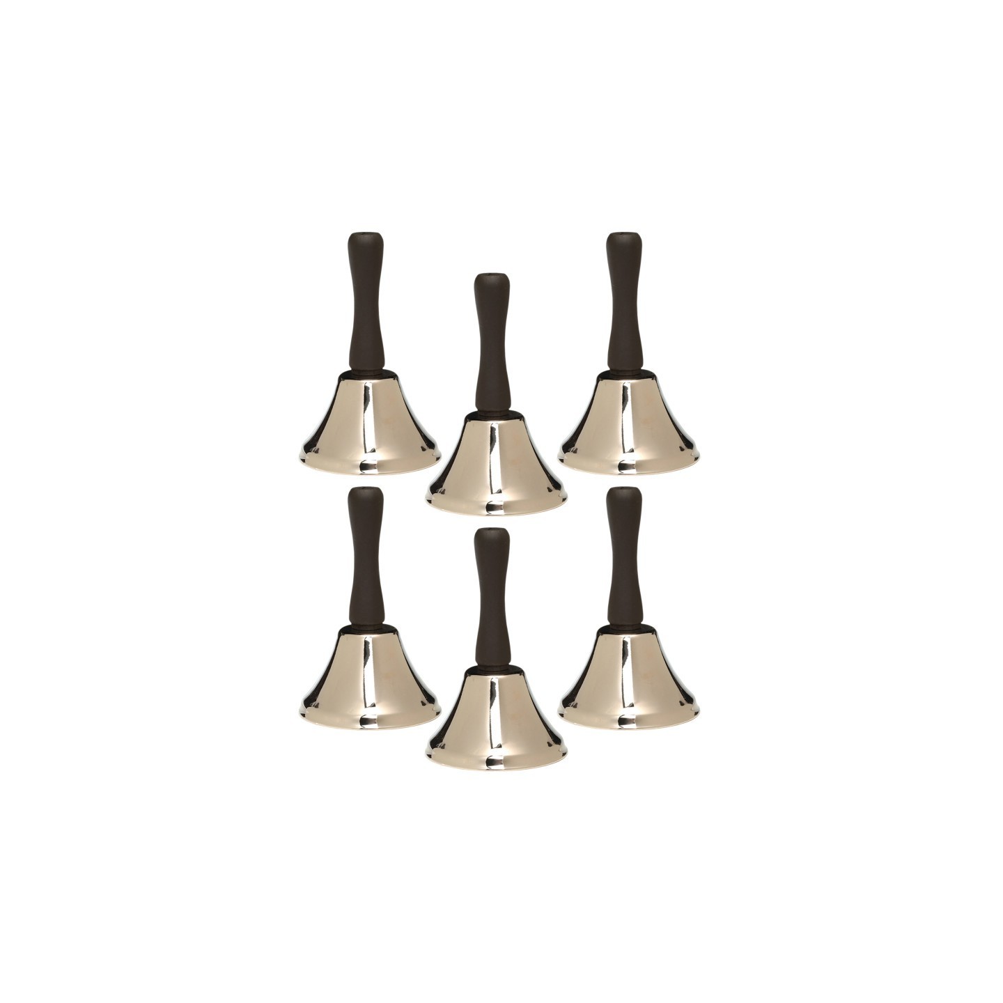 Ashley Productions® Steel Hand Bell, 4", Pack of 6