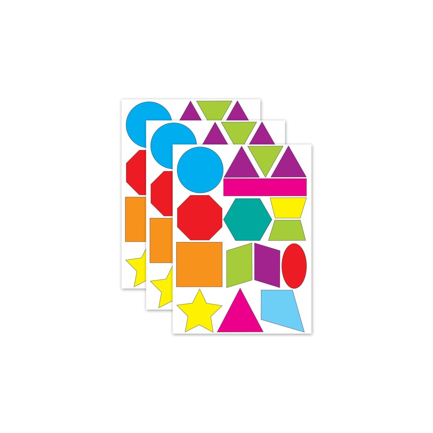 Ashley Productions® Math Die-Cut Magnets, Shapes, 16 Per Pack, 3 Packs