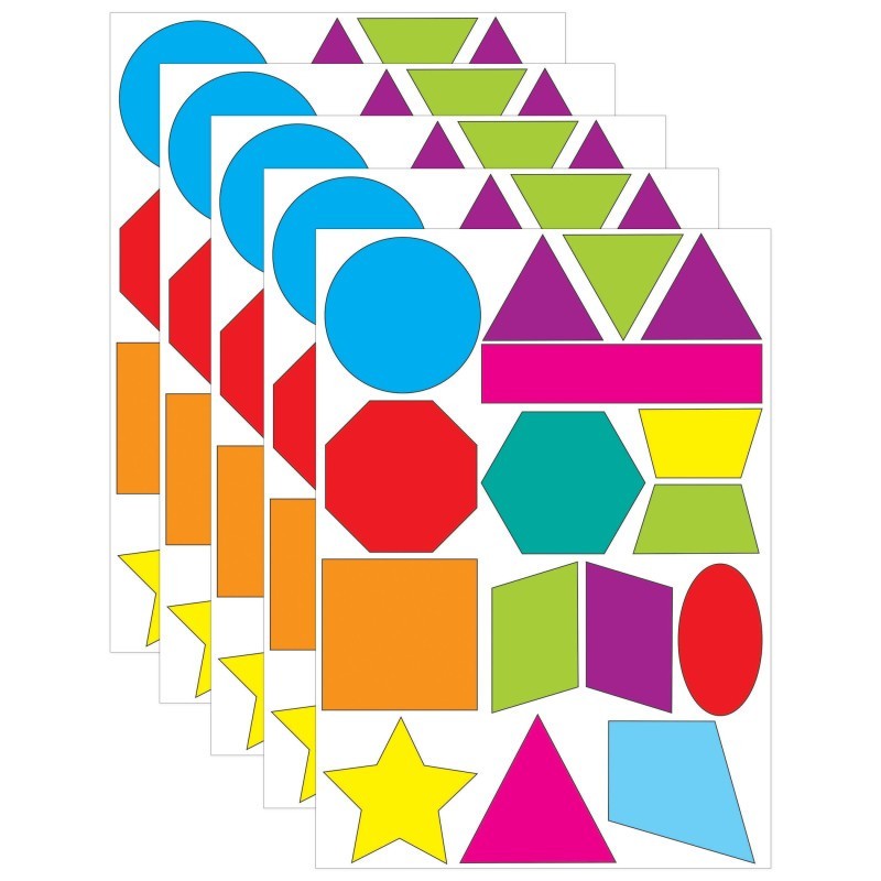Ashley Productions® Math Die-Cut Magnets, Shapes, 16 Per Pack, 5 Packs