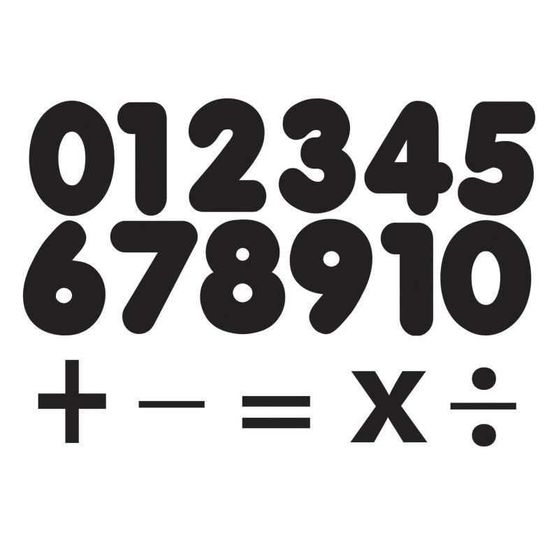 Ashley Productions® Die-Cut Magnetic Black Number Set, 1.75", 32 Pieces