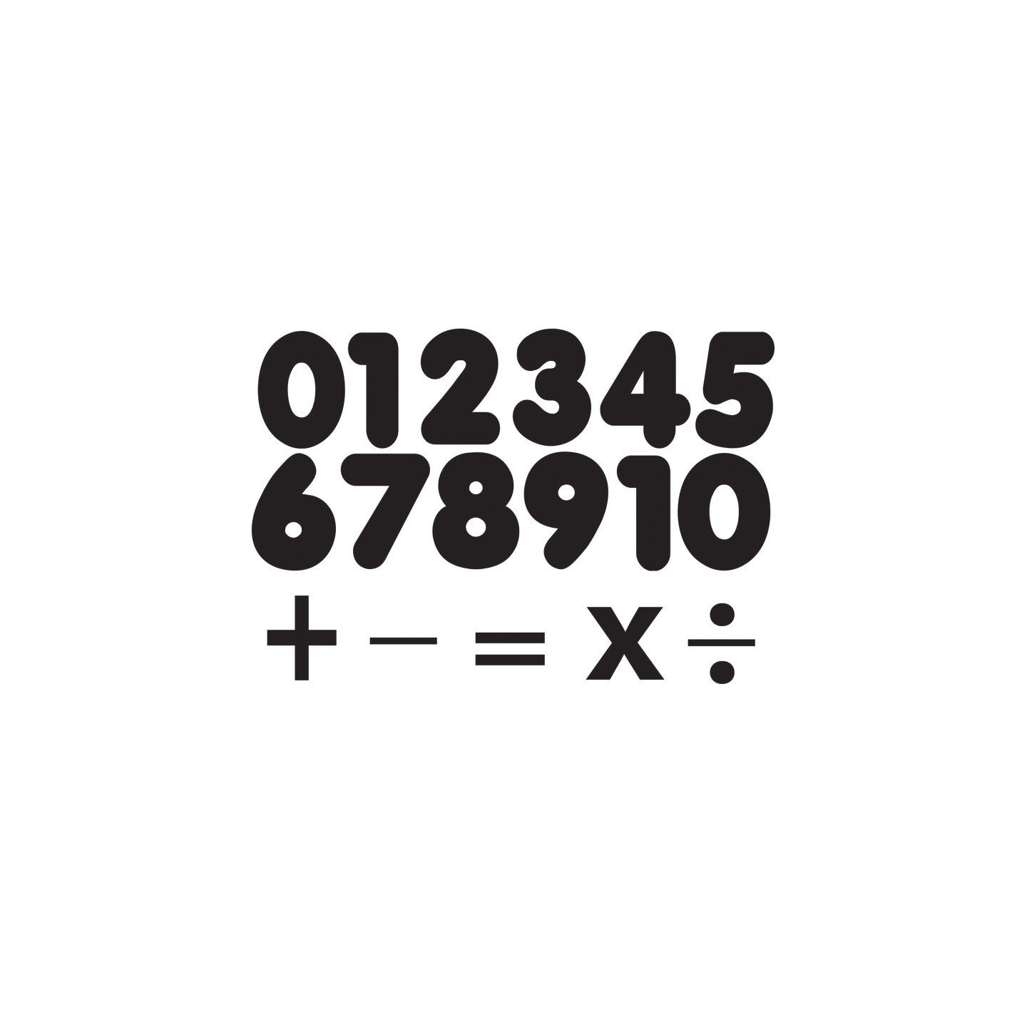 Ashley Productions® Die-Cut Magnetic Black Number Set, 1.75", 32 Pieces