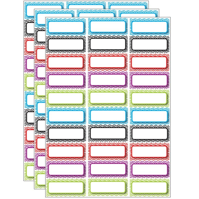 Ashley Productions® Die-Cut Magnetic Foam Color Chevron Labels/Nameplates, 30 Per Pack, 3 Packs