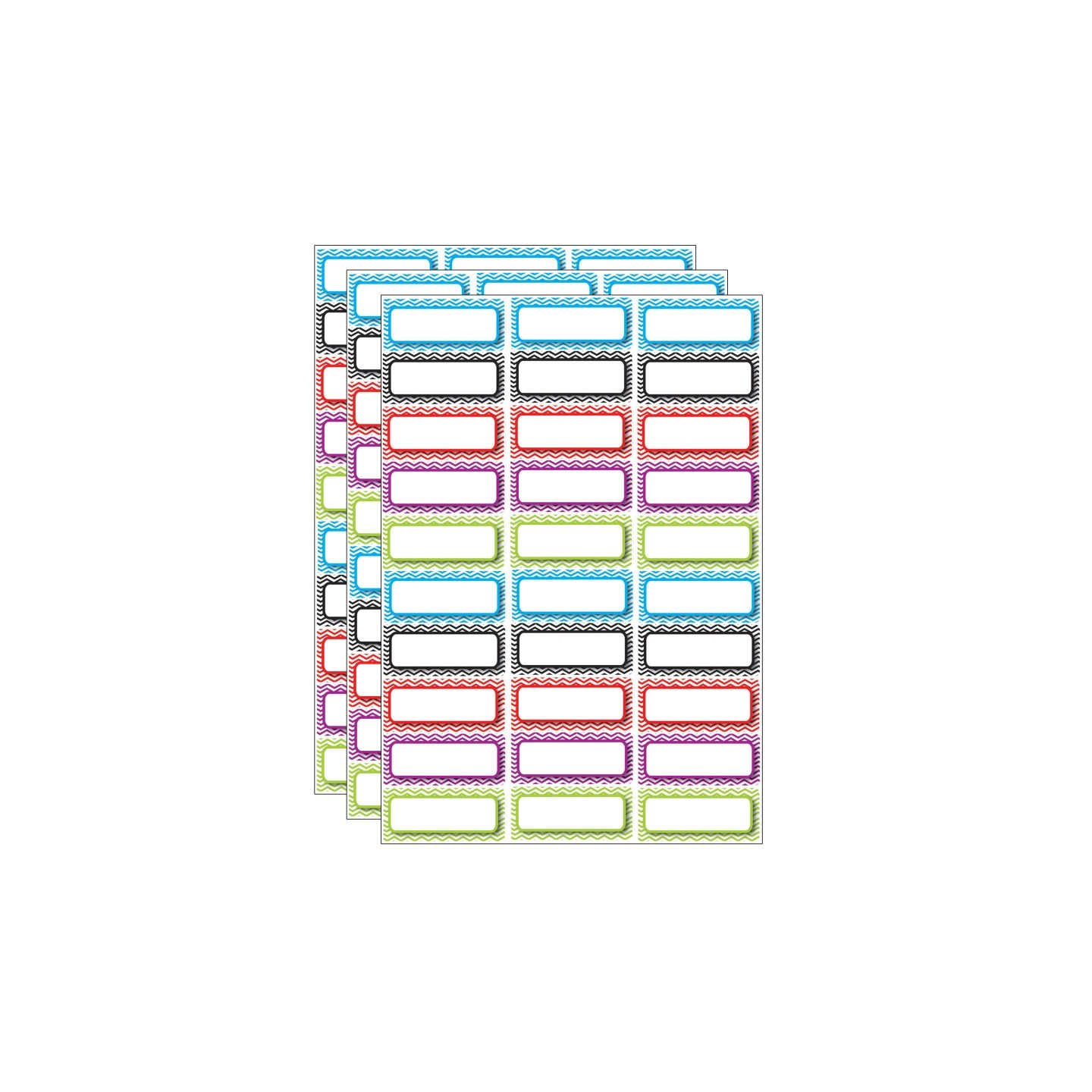 Ashley Productions® Die-Cut Magnetic Foam Color Chevron Labels/Nameplates, 30 Per Pack, 3 Packs