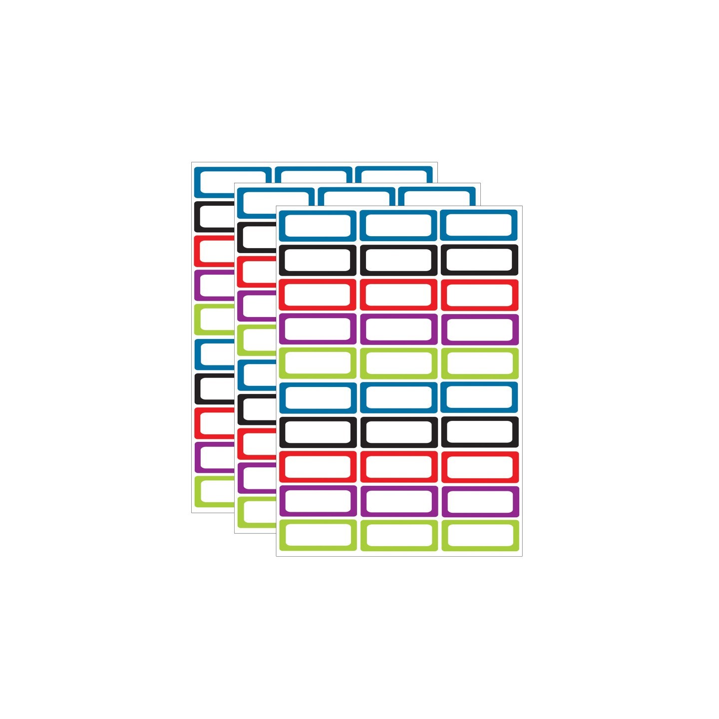 Ashley Productions® Die-Cut Magnetic Foam Assorted Color Labels/Nameplates, 30 Per Pack, 3 Packs
