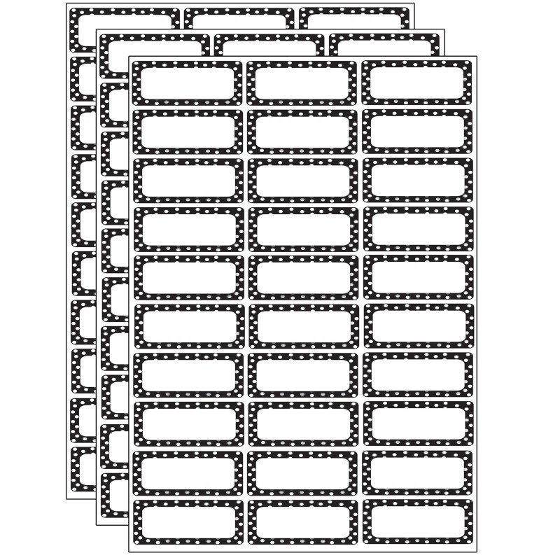 Ashley Productions® Die-Cut Magnetic Foam Black & White Dots Labels/Nameplates, 30 Per Pack, 3 Packs