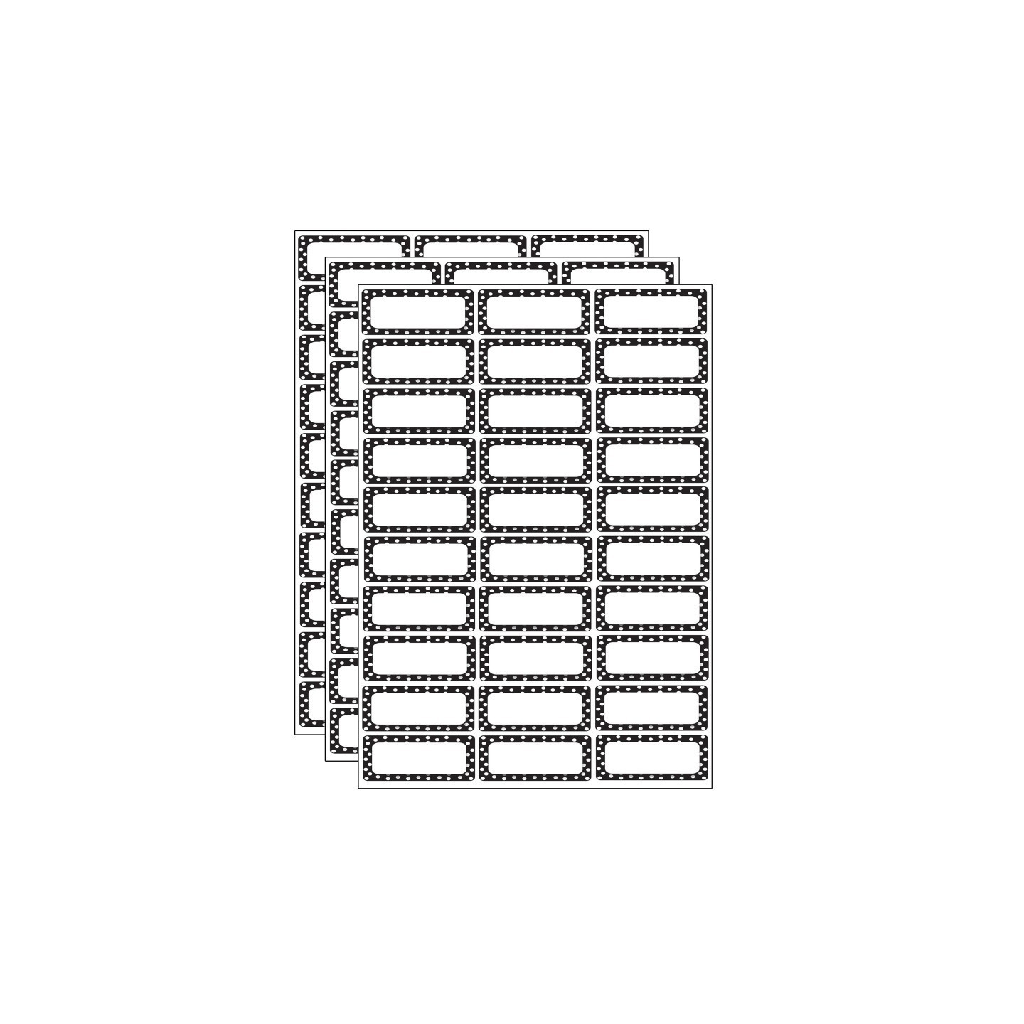 Ashley Productions® Die-Cut Magnetic Foam Black & White Dots Labels/Nameplates, 30 Per Pack, 3 Packs