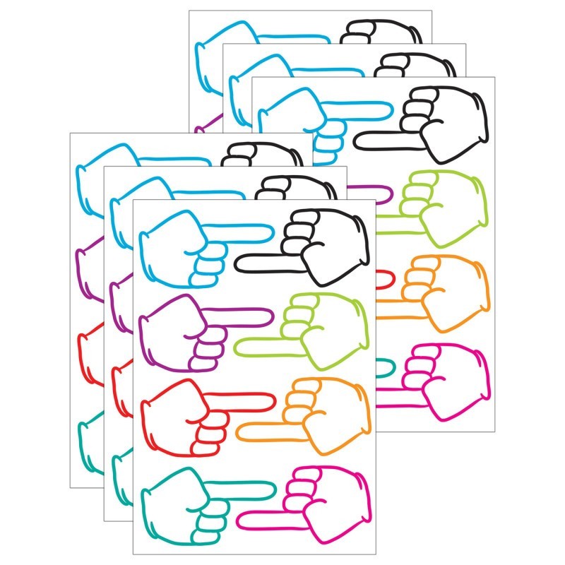 Ashley Productions® Die-Cut Magnetic Pointing Fingers, 8 Per Pack, 6 Packs