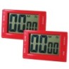 Ashley Productions® Big Red Digital Timer 3.75" x 2.5" with Magnetic Backing and Stand, Pack of 2