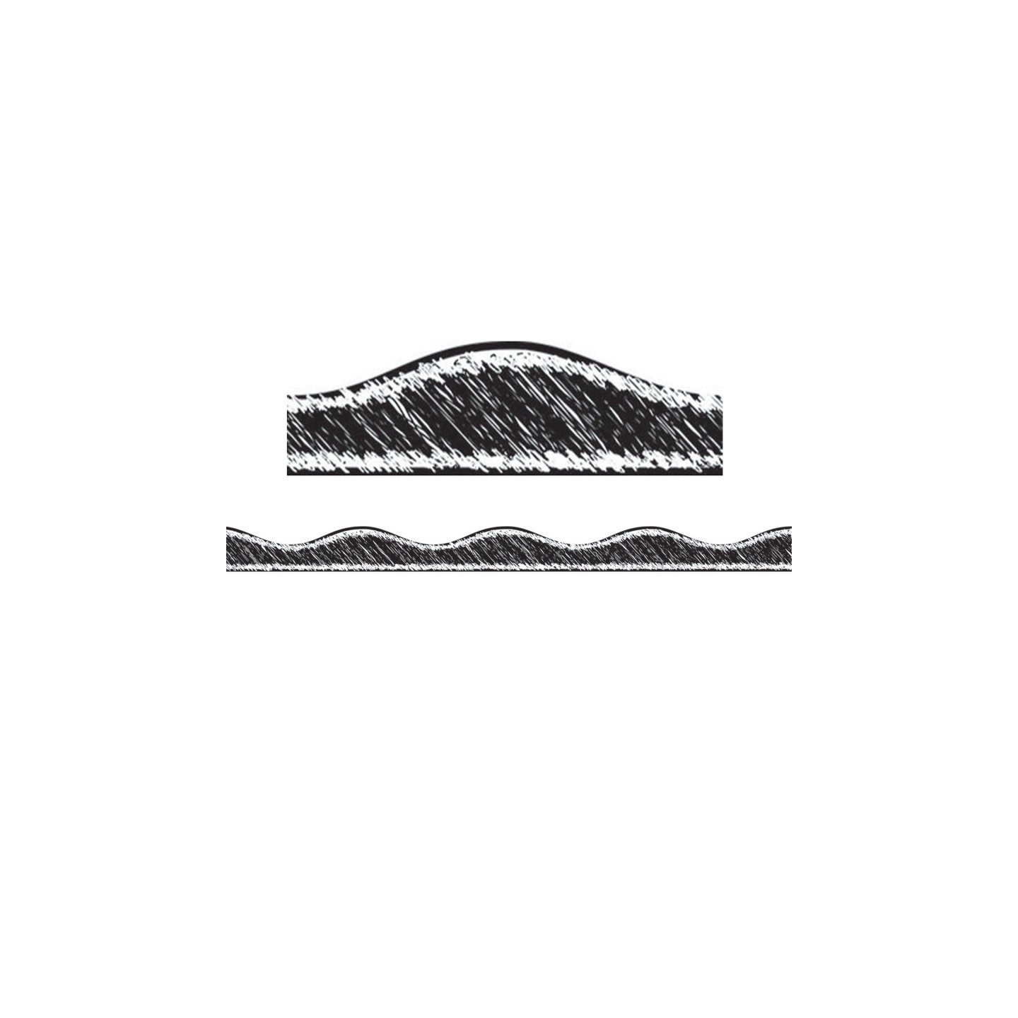 Ashley Productions® Magnetic Border, Black Scribble Chalk, 12'